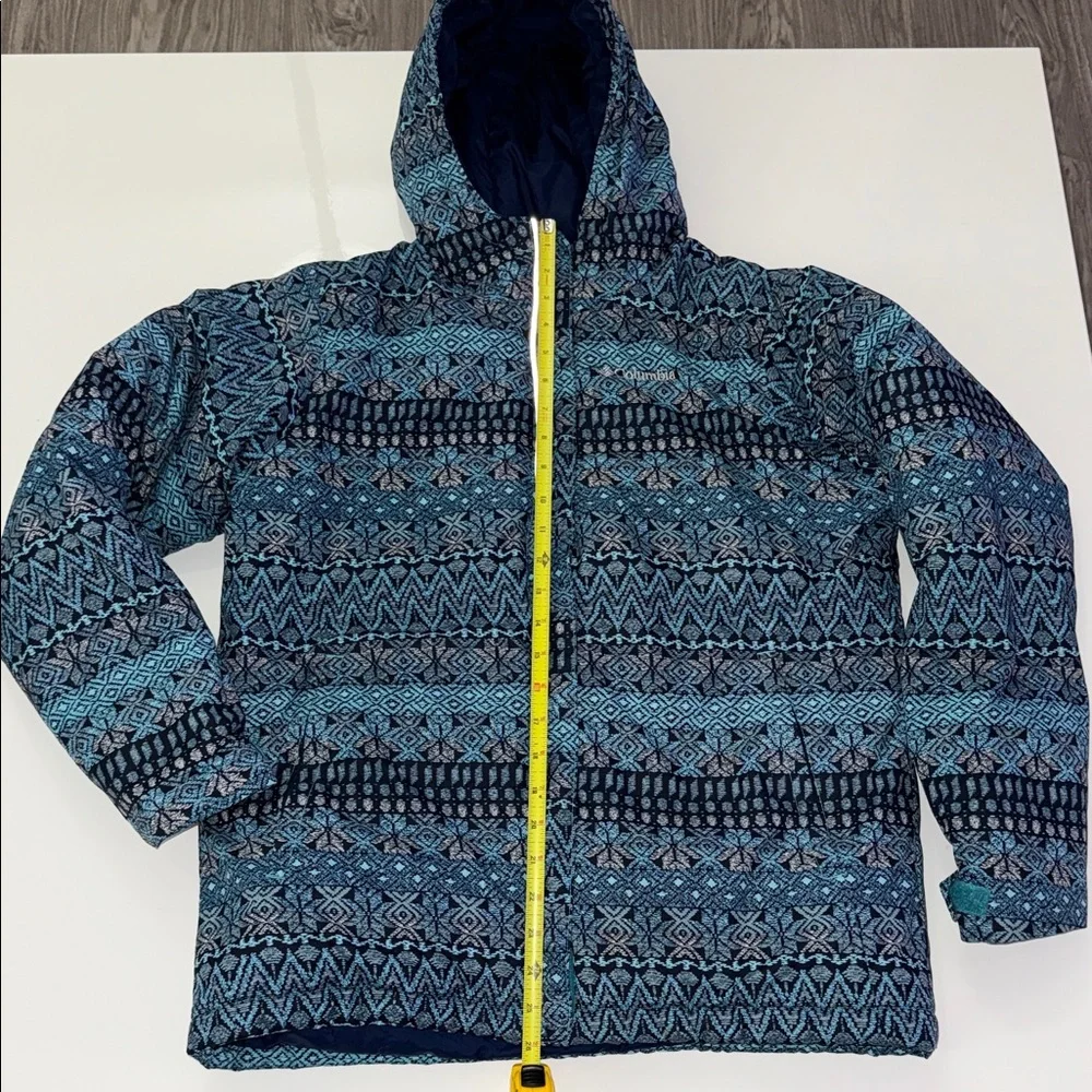 Columbia Youth Girls Snow Puff Hooded Jacket Full Zip Multicolor Size XL